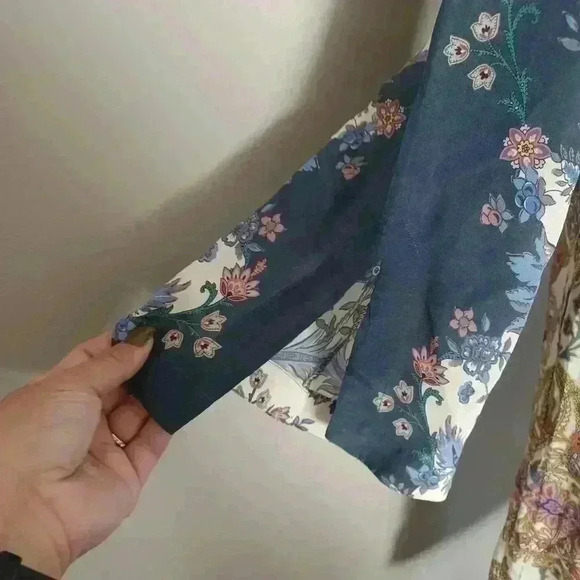 Maeve by Anthropologie Womans Barcelona Silk Paisley Shift Midi Dress 4 - Picture 7 of 16